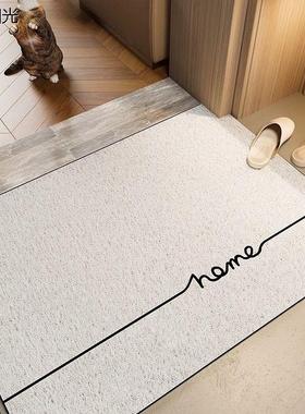 纯色丝圈地垫入户门垫pvc灰色进门防滑脚垫大门口耐脏地毯可裁剪
