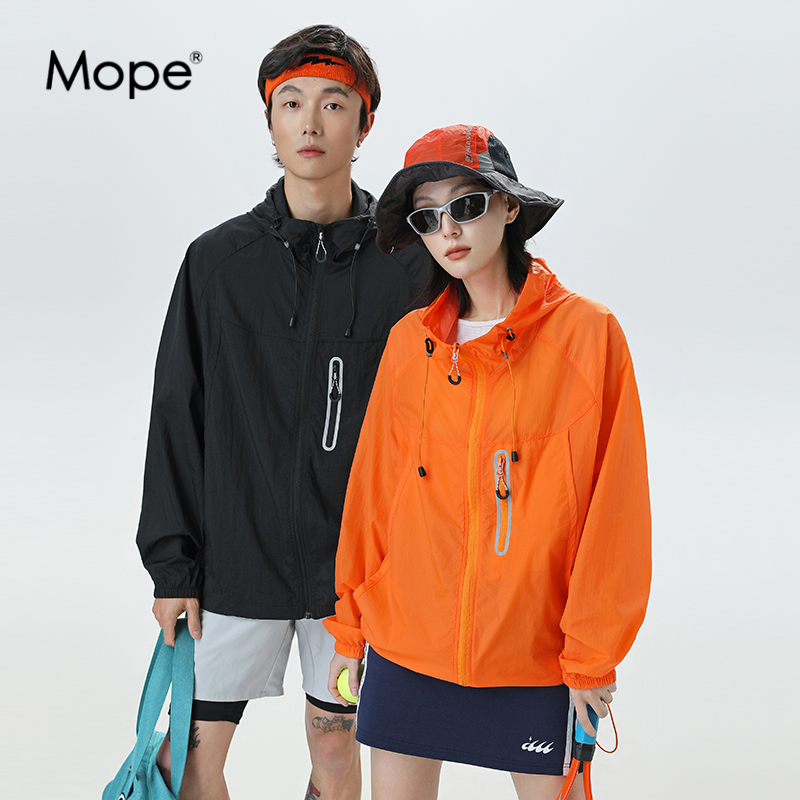 MOPE户外连帽防晒衣男女款春夏季潮牌宽松休闲百搭透气外套防晒服