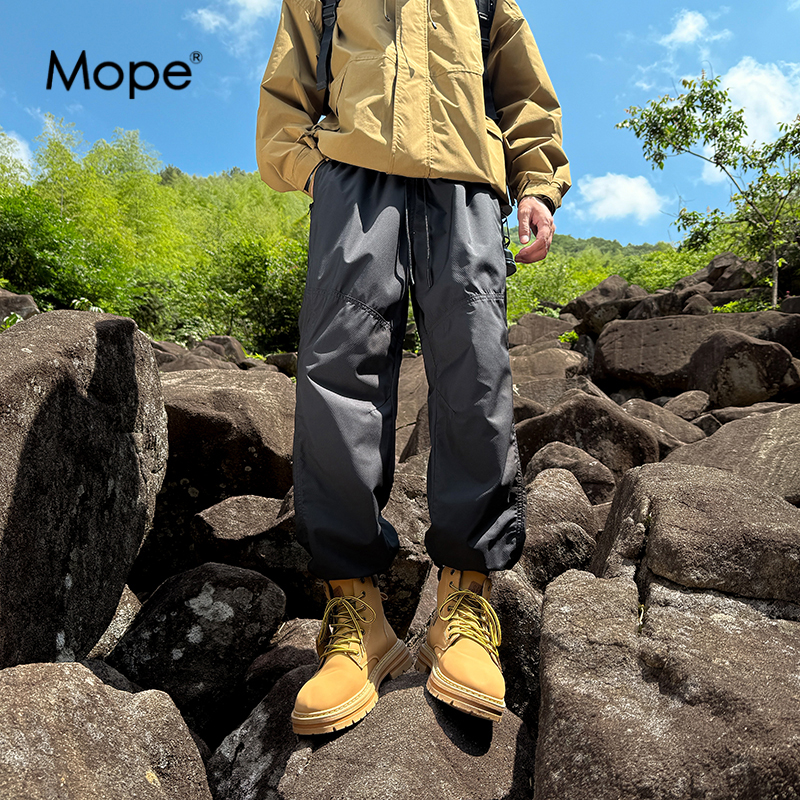 MOPE户外运动休闲裤子男秋季薄款2025新款宽松百搭束脚裤