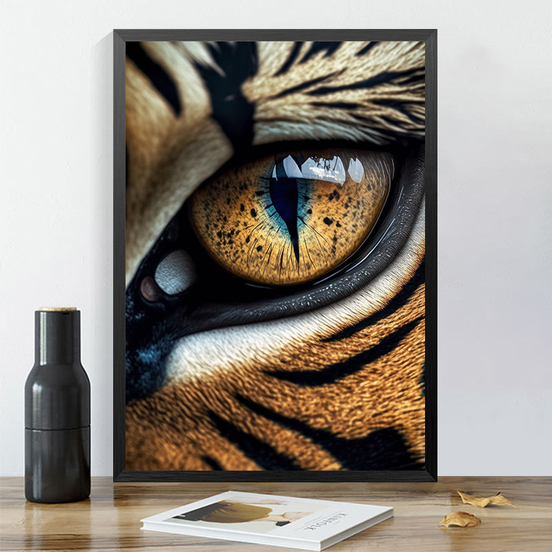 a4动物眼睛框画装饰画密集恐惧症剧本杀台球室客厅墙壁挂画可定制