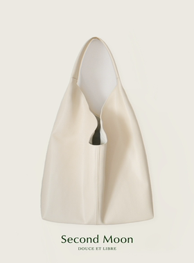 SecondMoon小众设计拼缝设计韩系慵懒超纤皮百搭单肩包