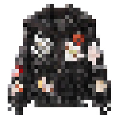 重工刺绣海军领毛绒短外套女