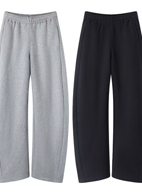 DN高端定制2025秋季新款加绒百搭松紧腰香蕉裤休闲裤卫裤长裤女