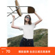 ibudu2025春季 简约女 上衣套头衫 新款 纯色圆领T恤正肩短袖