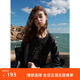 PU皮外套圆领单排扣短款 ibudu2025春季 新款 宽松皮衣夹克女