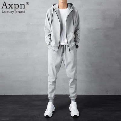 休闲套装男2025秋冬季新款休闲时尚开衫外套搭配运动服男士两件套