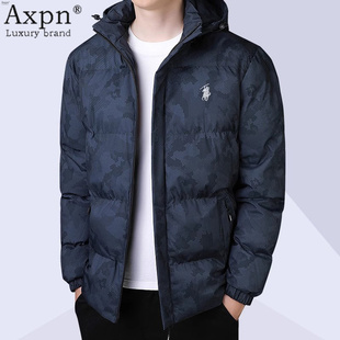 舒适百搭宽松大码 中年时尚 外套连帽保暖服 新款 加厚棉服男2025冬季