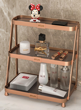 卫生间置物架洗手台高级感专用化妆品新款桌面放牙刷杯子的收纳架