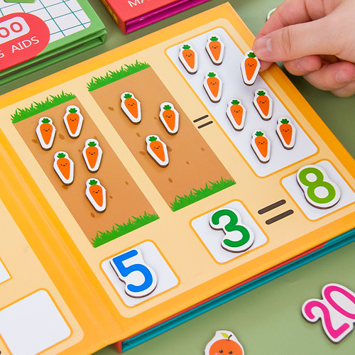 幼儿园数学加减法教具数字分解儿童十格阵学算数启蒙益智玩具神器