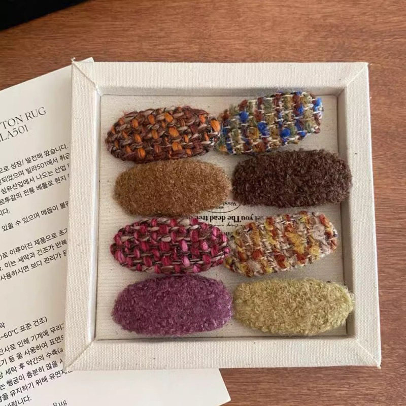 秋冬氛围感混色粗花呢羊羔毛小号发夹 甜美侧边夹,饰品/流行首饰/时尚饰品新,发饰,淘宝优惠券,粉丝福利购,淘宝优惠卷