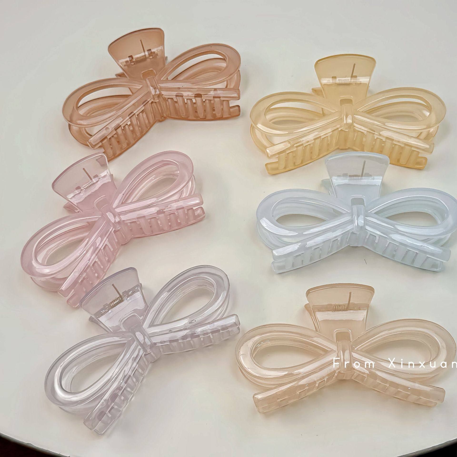 韩系果冻色蝴蝶结抓夹春夏氛围感甜美盘发鲨鱼夹大号简约慵懒发饰,饰品/流行首饰/时尚饰品新,发饰,淘宝优惠券,粉丝福利购,淘宝优惠卷