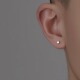 s999足银耳钉男养耳洞单只男士 耳环潮男男生小耳棒男款 简约养耳棍