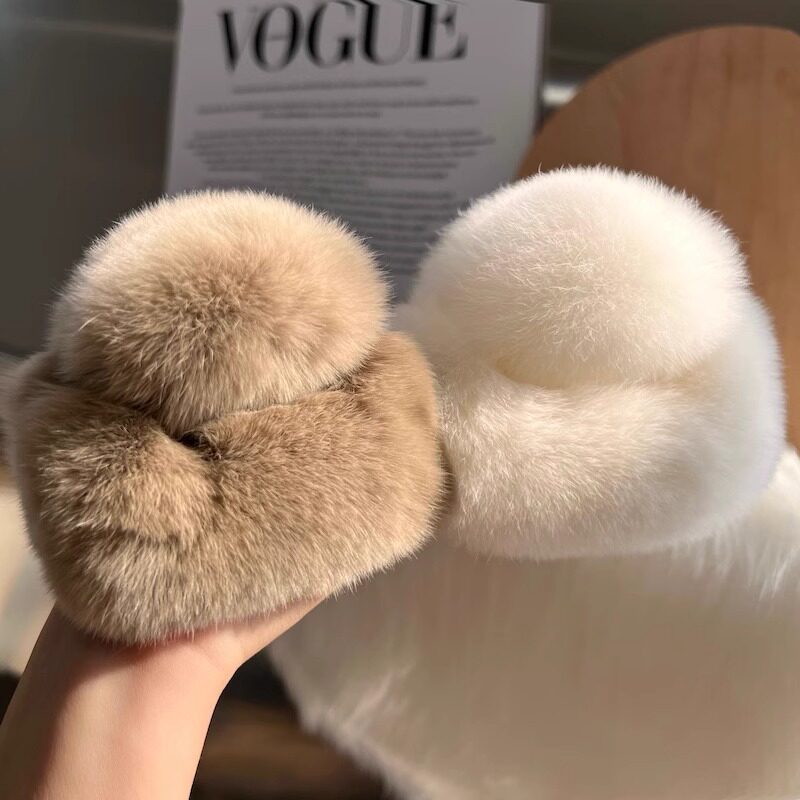 韩版方形獭兔毛发夹后脑勺抓夹