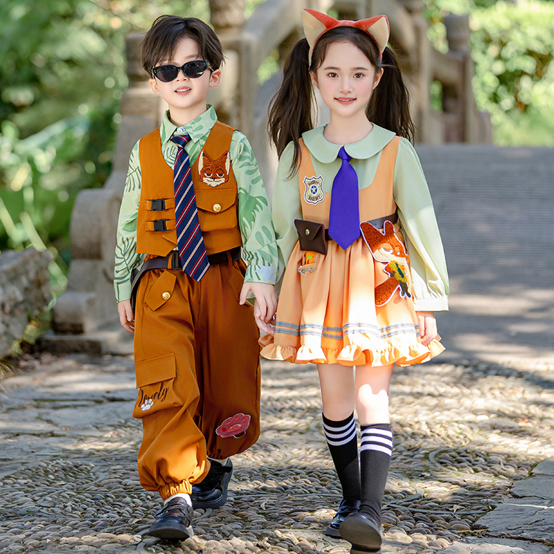 疯狂动物城儿童cos服男女童