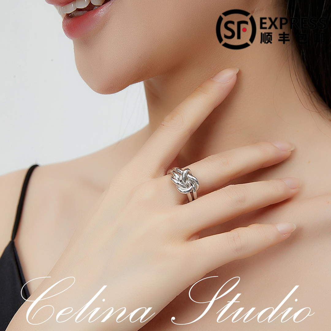 多层缠绕开口戒指Celina小众设计
