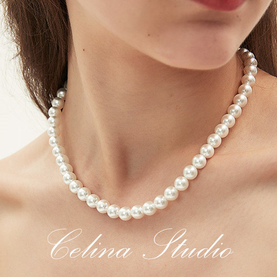 澳白珍珠项链 进口施家珍珠 8mm适合日常佩戴