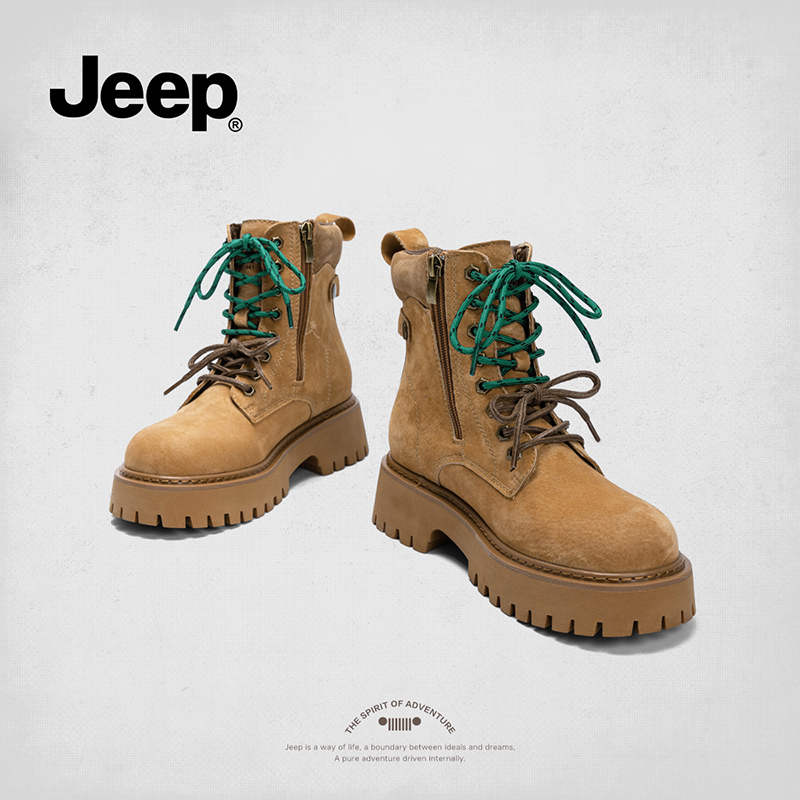 jeep增高马丁靴女2025新款大黄靴