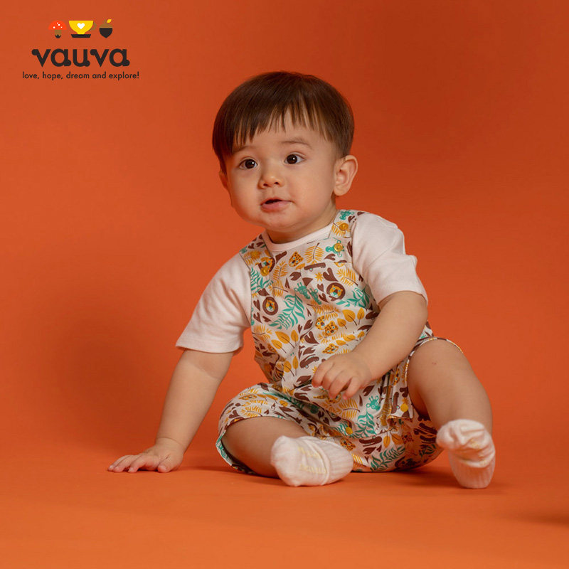 棉VAUVA连身衣白色夏季