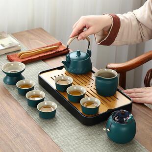 日式 包 旅行功夫茶具小套装 家用简约泡茶壶陶瓷茶杯户外茶盘便携式