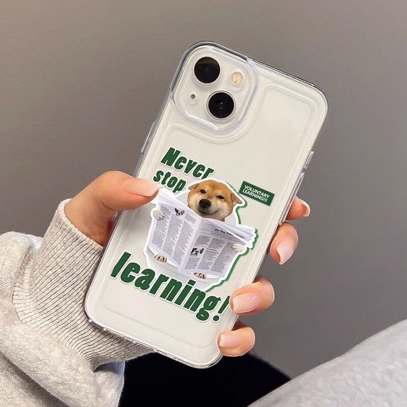 适用于魅族魅族20pro看报小狗魅族20手机壳透明柴犬搞怪柯基硅胶趣味