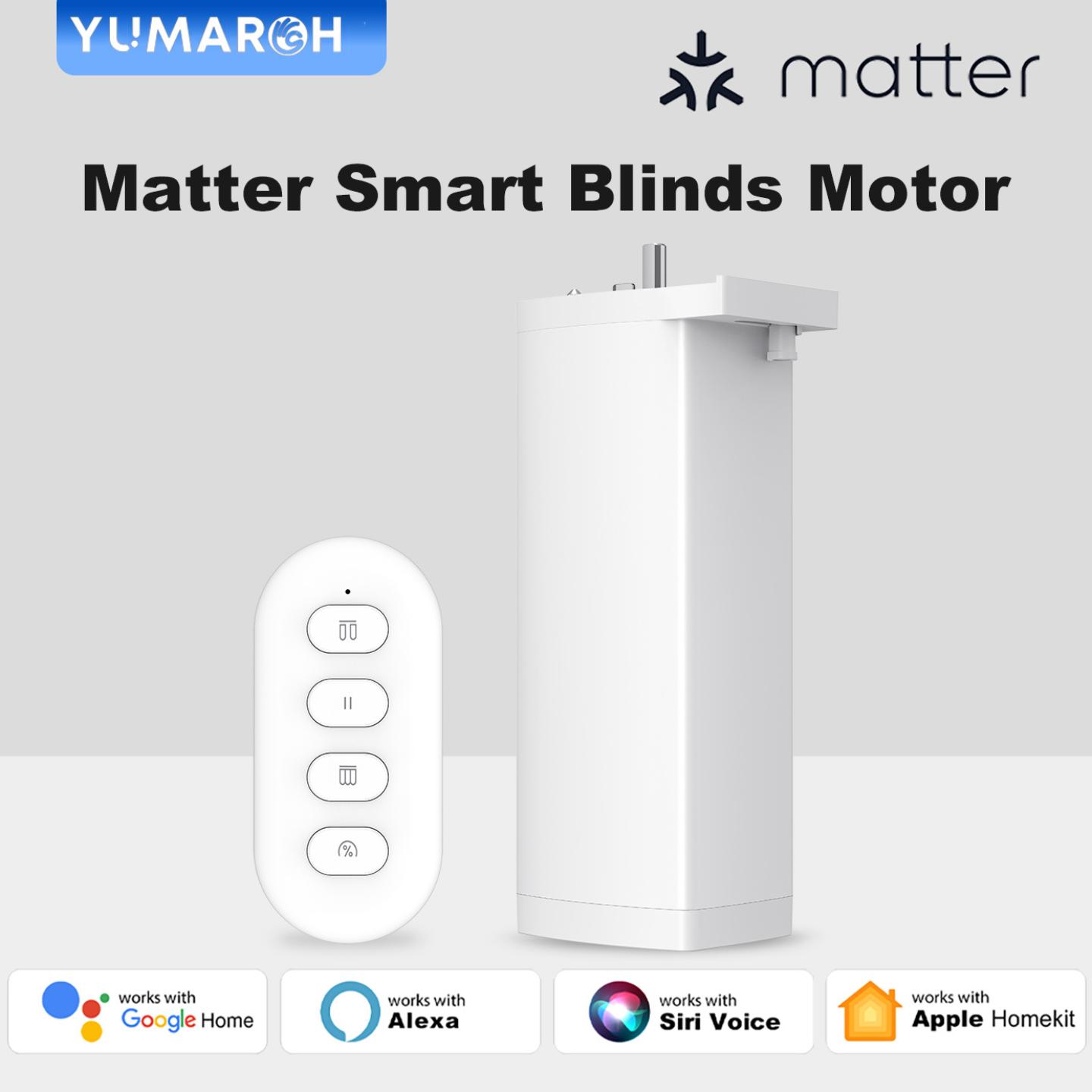 Matter 15cm智能窗帘电机wifi自动升降电机支持语音手机app控制