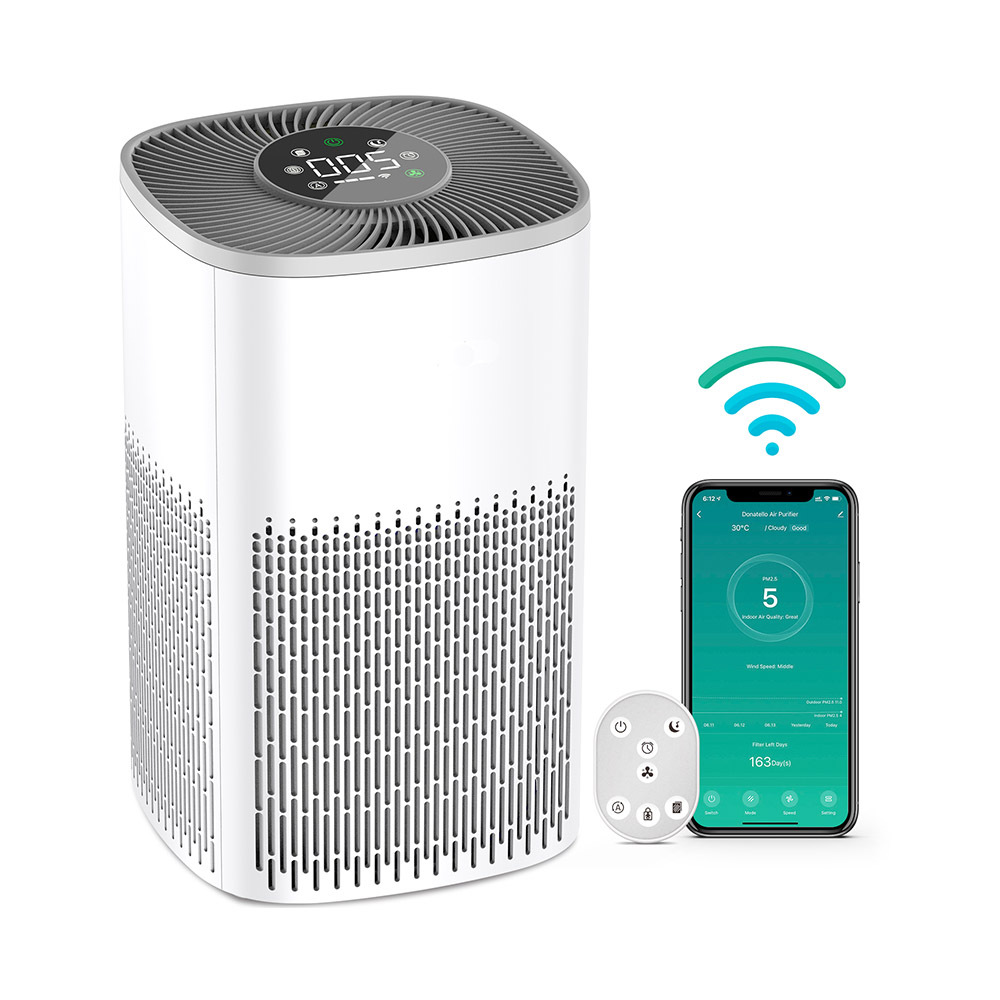 涂鸦WIFI智能空气净化器复合滤网遥控杀菌除甲醛空气消毒机