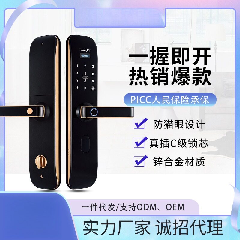 防盗智能指纹密码锁家居半导体