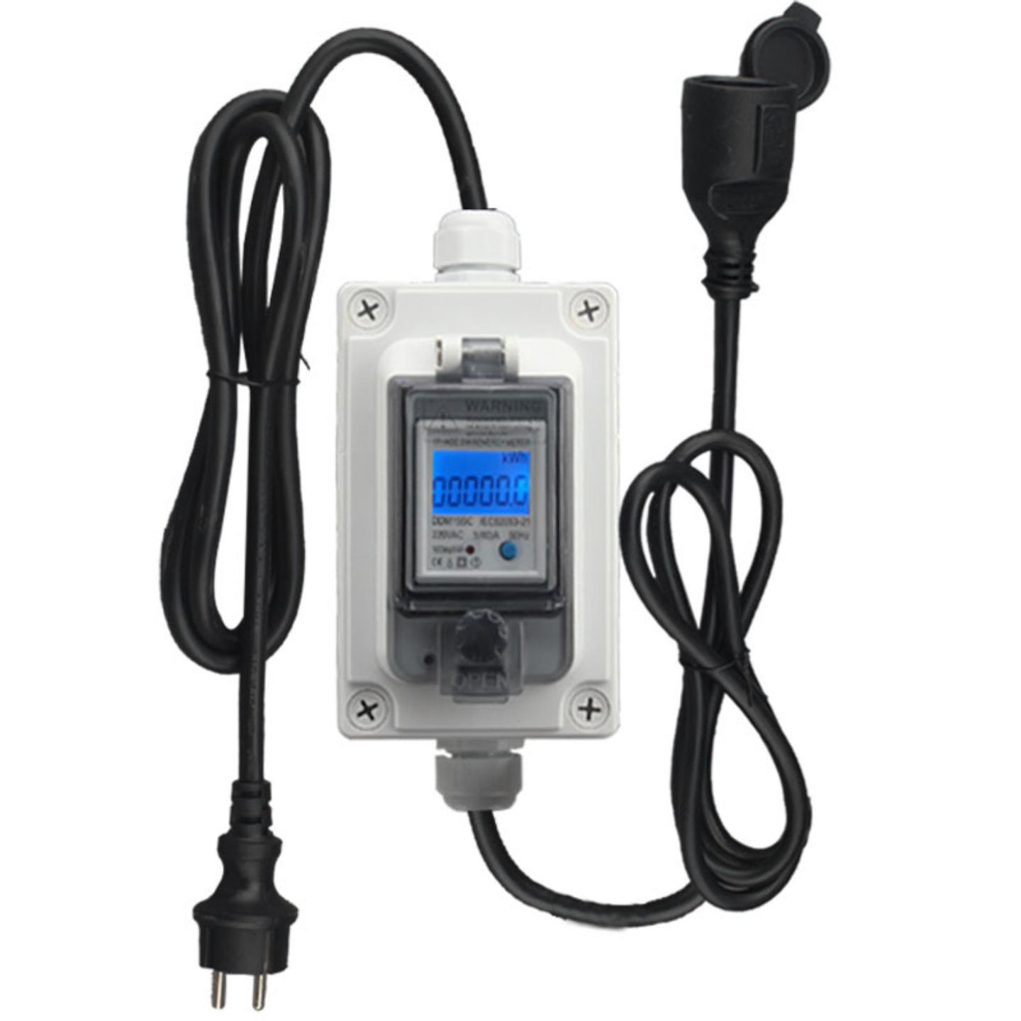 电表欧规220V-250V充电桩取电器新能源房车电动车电摩充电计数器