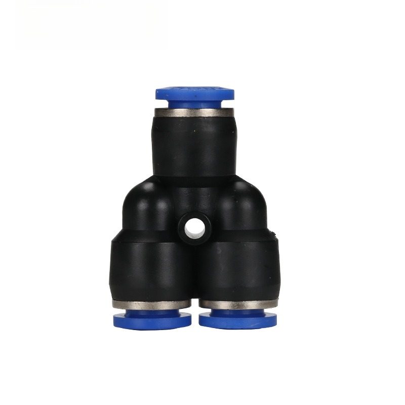 气动元件 塑料接头 快接接头 Y型三通PY8/6/10/12/4/16即插即用