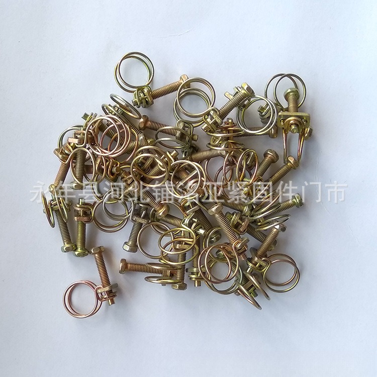 镀锌双丝喉箍双钢丝喉箍 铁丝喉箍 加粗双丝喉箍水管卡箍水带卡箍