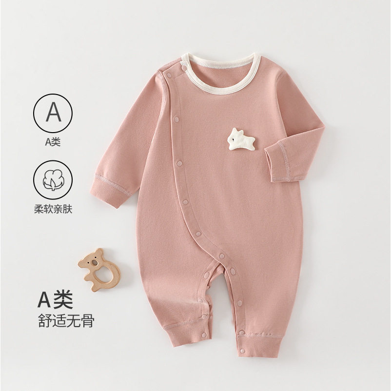 新生婴儿衣服纯棉四季款A类-家居服春秋季刚出生宝宝和尚服连体衣