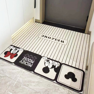 地垫入户门垫米奇丝圈卡通脚垫门前垫进门防滑耐脏垫子大门口地毯