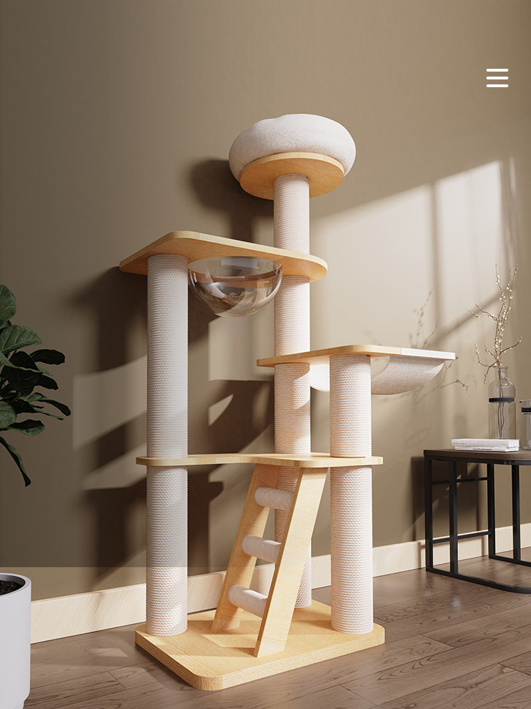 实木猫爬架猫窝猫树一体大型豪华加粗白色麻绳猫墅不占地四季通用,宠物/宠物食品及用品,猫爬架,淘宝优惠券,粉丝福利购,淘宝优惠卷