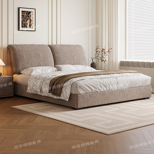 2025新款大象耳朵雪尼尔绒布艺床