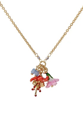 秘密花园花朵百合项链轻奢