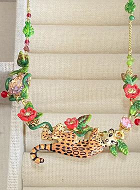 法国珐琅 24秋冬爱护小动物豹子系列珐琅小众设计