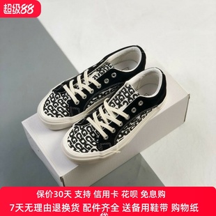 Slip-On 联名限定CDG高端支线黑白满印涂鸦低帮休闲帆布鞋男女鞋