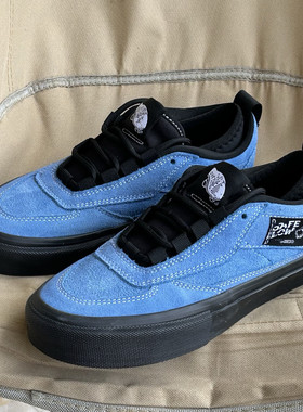 Safe BRADY哈弗低帮蓝黑色荔枝皮白蓝鹿皮拼接低帮板鞋同款男女鞋