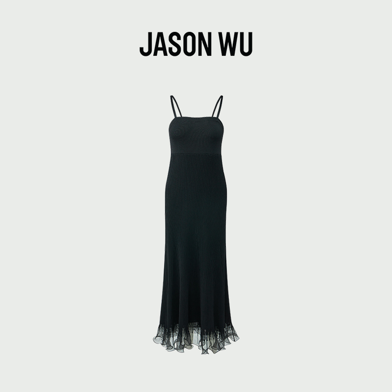 JASON WU 专柜同款 23年早秋新款 荷叶边连衣裙 女士吊带式裙子