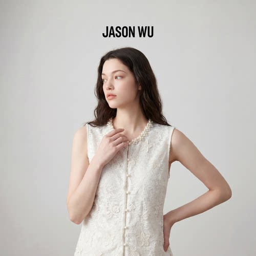 JASON WU-J系列钉珠设计重工刺绣蕾丝马甲