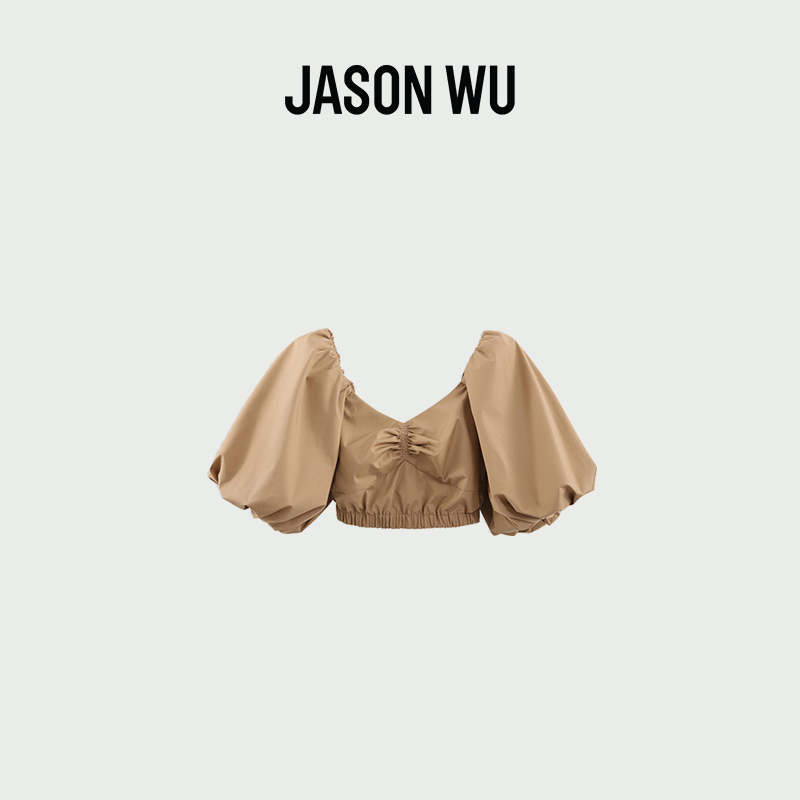 【去有风的地方刘亦菲同款】JASON WU新品衬衫泡泡袖收腰上衣服饰