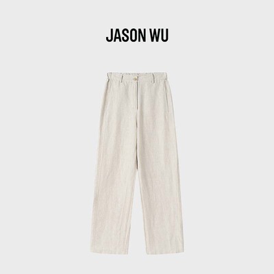 JASON WU-J系列100%汉麻透气舒适百搭松弛休闲裤西裤长裤女夏新款