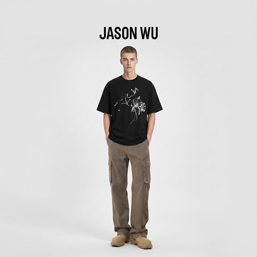 JASON WU-J系列时尚印花设计感纯棉短袖T恤
