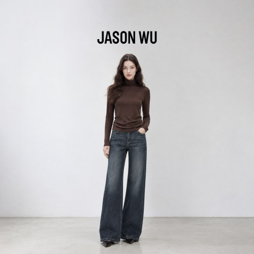 JASON WU-J系列时尚休闲百搭基础款堆堆领长袖针织衫打底秋季新款