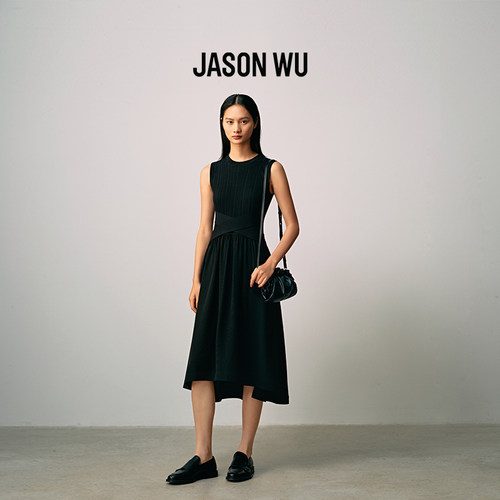 Jasonwu通勤抽褶拼接