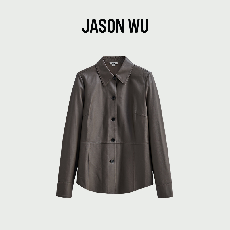 jasonwu时尚收腰羊皮