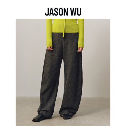 【清仓福利】JASON WU简约纯色气质通勤百搭时髦高级羊毛裤子长裤