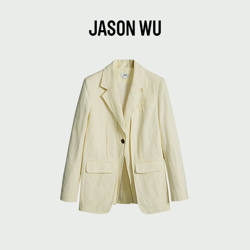 JASON WU 秋冬新款三醋纤极简宽松双门襟通勤简约上衣外套西装女,女装/女士精品,西装,淘宝优惠券,粉丝福利购,淘宝优惠卷