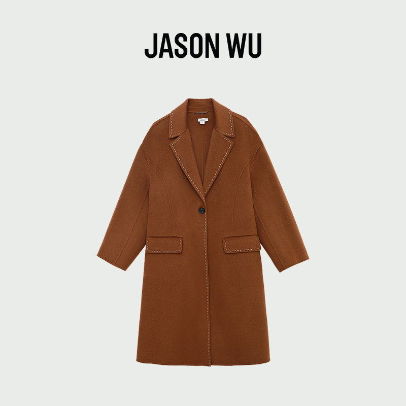 女士中长款大衣jasonwu羊绒