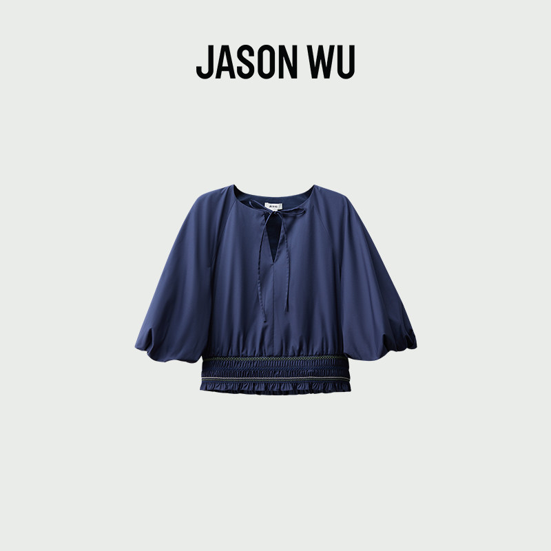 JASON WU 新款休闲通勤简约泡芙袖上衣衬衣衬衫女
